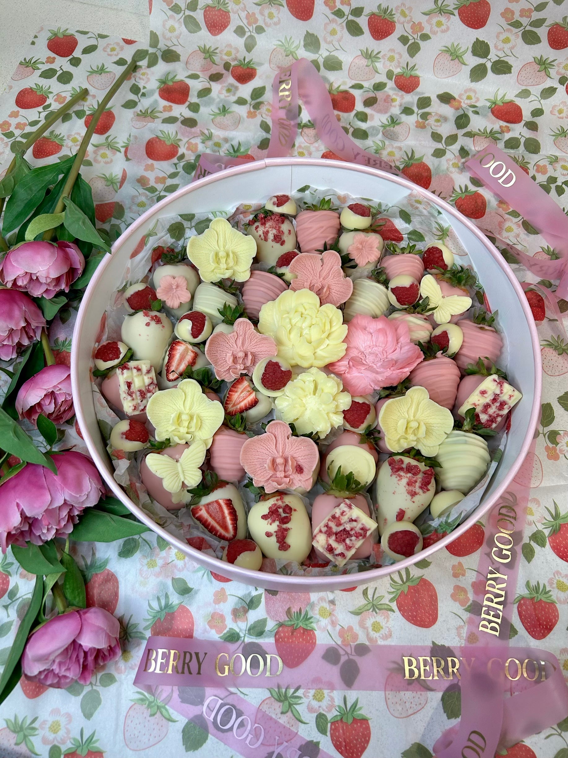 Berry Blossom Box – Circular Grande (30 cm)